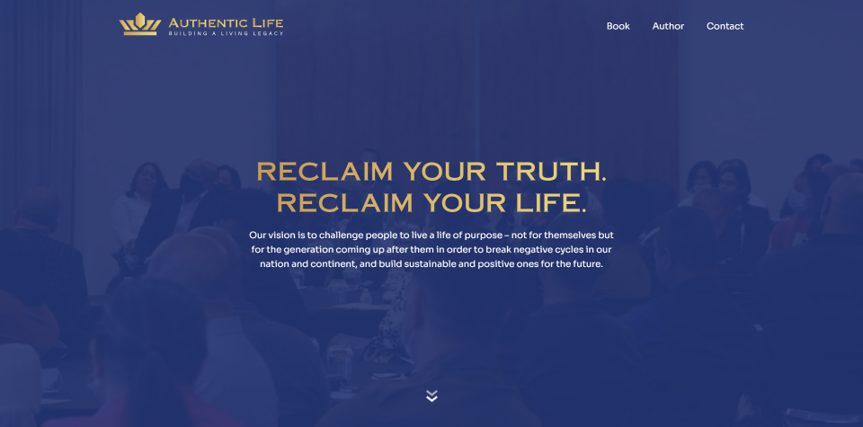 Authentic Life website screenshot