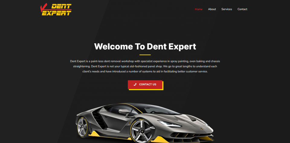 Dent Expert website screenshot