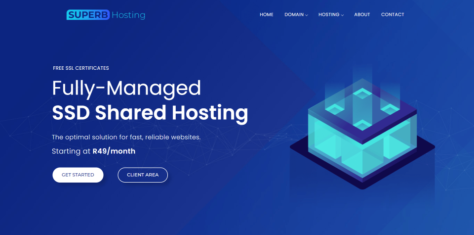 SUPERB Hosting 2021 website screenshot