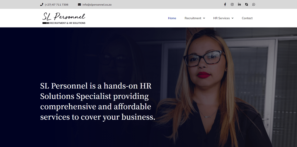 SL Personnel full website screenshot