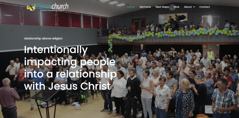 Grace Church website screenshot