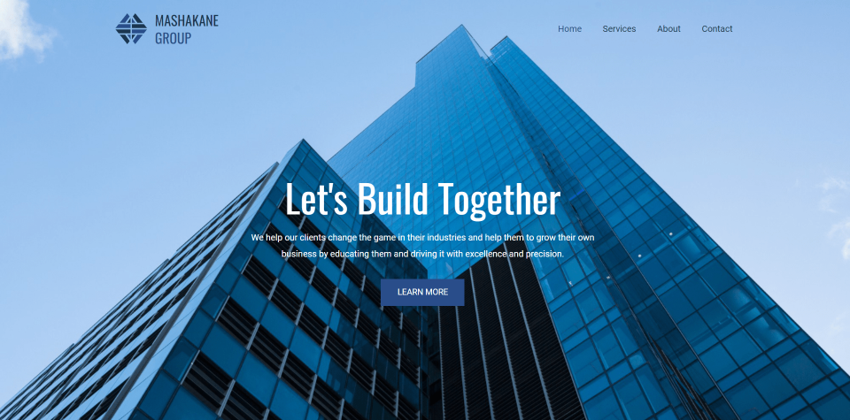 Mashakane Group website screenshot