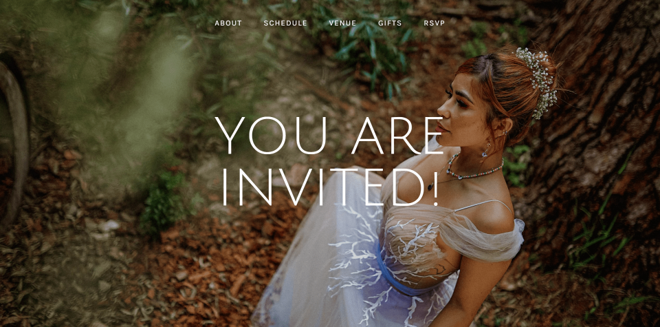 Nadia Jaftha's Birthday website screenshot