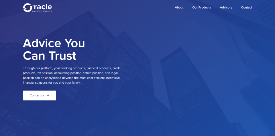 Oracle Advice website screenshot