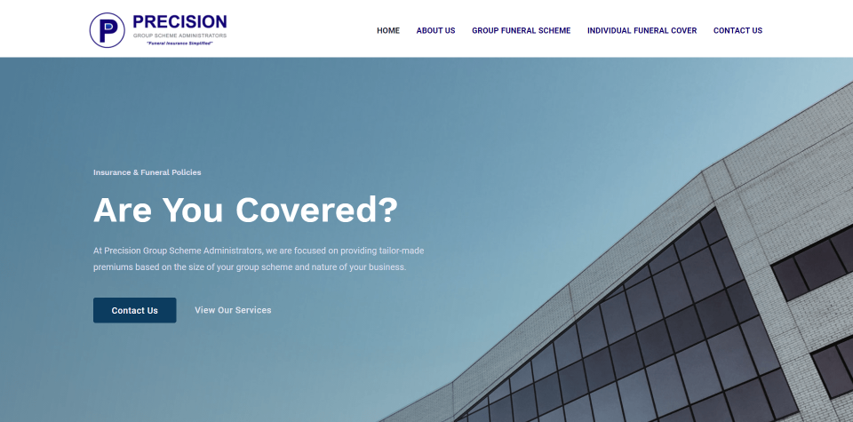 Precision Group Scheme website screenshot