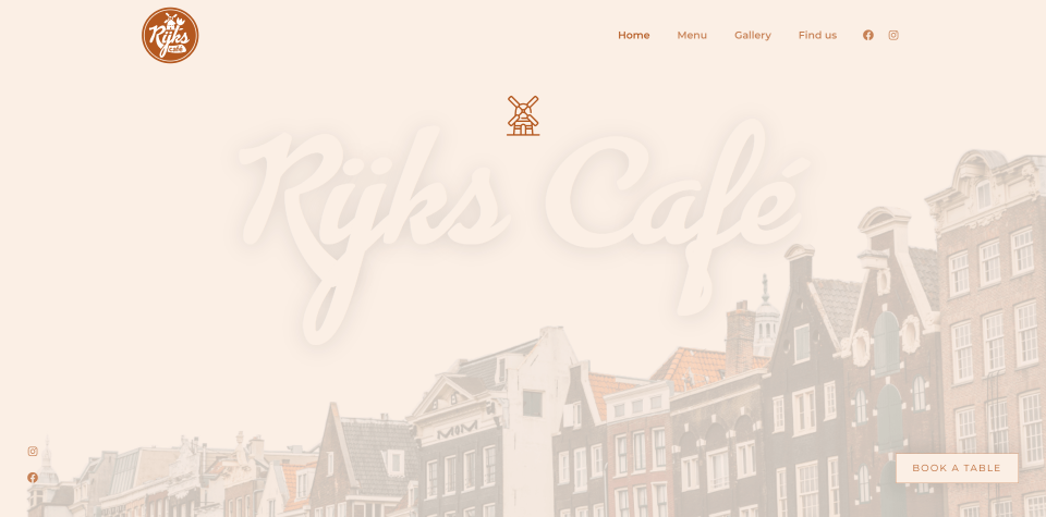 Rijks Café website screenshot