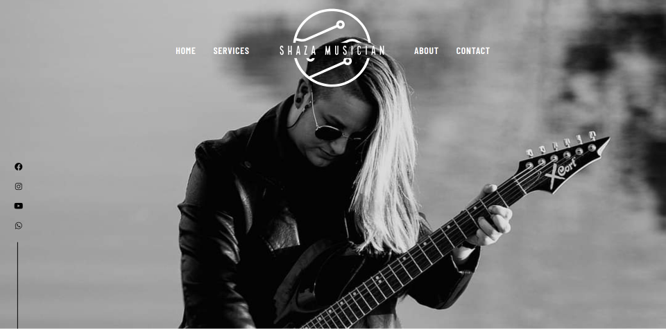 Shaza Musician website screenshot