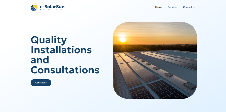 e-SolarSun website screenshot
