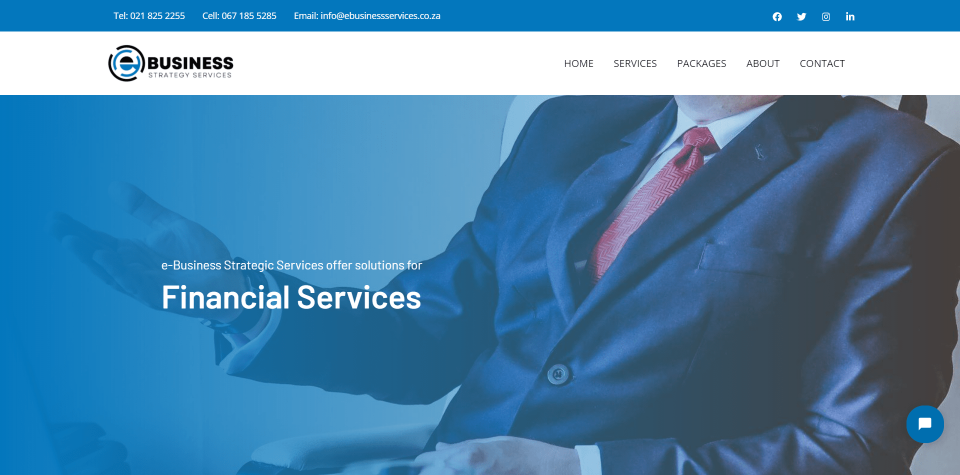 eBusiness Services website screenshot